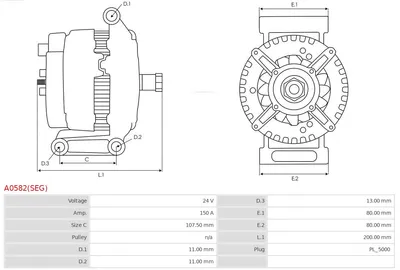 Alternator AS-PL A0582(SEG)