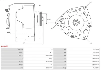 Alternator Mercedes-Benz S-CLASS Coupe · Mercedes-Benz S-CLASS · Mercedes-Benz G-CLASS