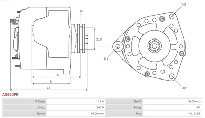 Alternator Mercedes-Benz SL · Mercedes-Benz S-CLASS