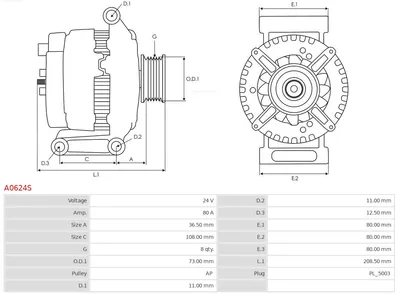 Alternator AS-PL A0624S