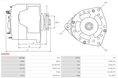 Alternator Mercedes-Benz T2/LN1 Van · Mercedes-Benz T2/LN1 Platform/Chassis · Mercedes-Benz VARIO Bus