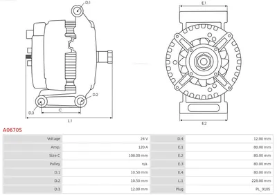 Alternator AS-PL A0670S