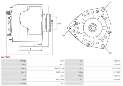 Alternator Audi 100 C2 Saloon · Audi 100 C3 Saloon · Audi 80 B1 Saloon