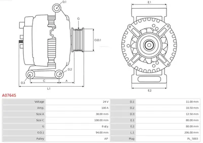 Alternator AS-PL A0764S
