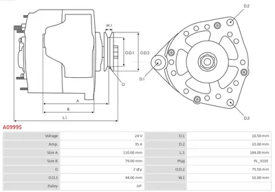 Alternator AS-PL A0999S