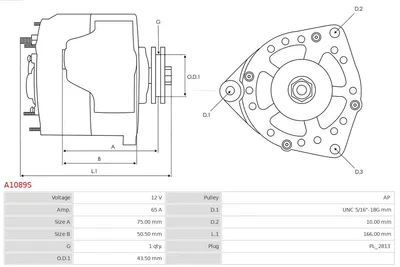 Alternator Chevrolet CAMARO · Buick CENTURY Saloon · Jeep WRANGLER I