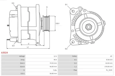Alternator Citroën ZX · Citroën BX · Citroën BX Break