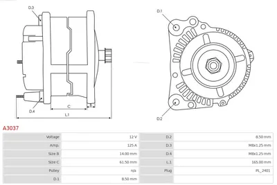 Alternator Mitsubishi CARISMA · Mitsubishi CARISMA Saloon · Mitsubishi SPACE STAR MPV