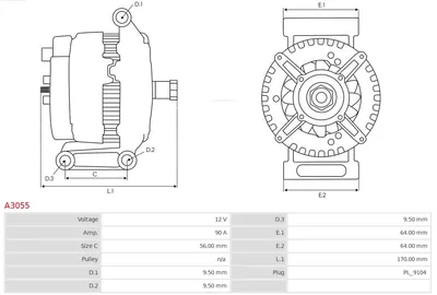 Alternator Alfa Romeo MITO · Citroën NEMO Box Body/MPV · Citroën NEMO MPV