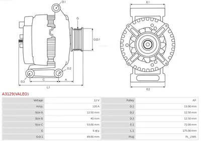 Alternator Ford FIESTA V · Ford FOCUS II · Ford FOCUS II Saloon