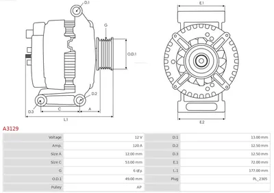Alternator Ford FIESTA V · Ford FOCUS II · Ford FOCUS II Saloon