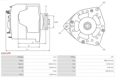 Alternator Audi 80 B4 Saloon · Audi 80 B4 Avant · Audi 100 C3 Saloon