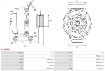 Alternator Ford KA · Ford FIESTA V · Ford FUSION