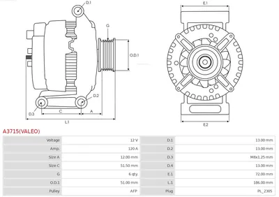 Alternator Ford S-MAX · Ford FIESTA VI · Ford FIESTA VI Van