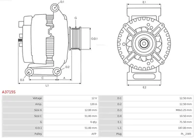 Alternator Ford S-MAX · Ford FIESTA VI · Ford FIESTA VI Van