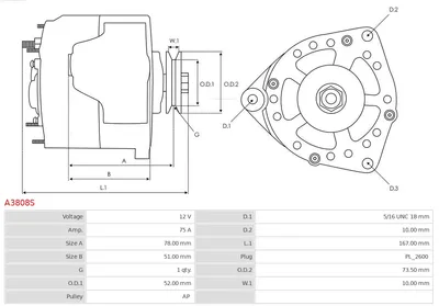 Alternator AS-PL A3808S
