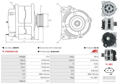 Alternator Renault KADJAR · Renault MEGANE IV Saloon · Renault DUSTER