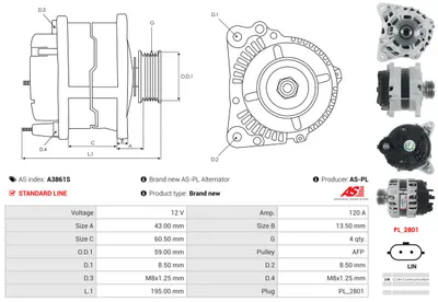 Alternator Dacia SANDERO II · Dacia LOGAN II · Dacia LOGAN MCV II