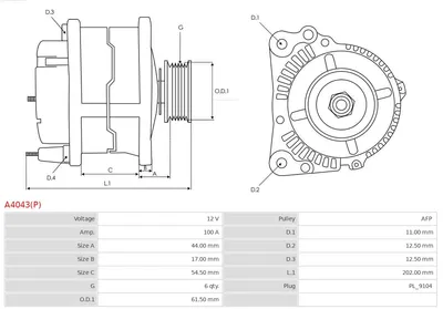 Alternator Alfa Romeo 145 · Alfa Romeo 155 · Alfa Romeo 146