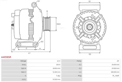 Alternator Fiat PUNTO · Fiat SIENA · Fiat PUNTO Hatchback Van
