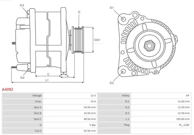 Alternator Fiat REGATA · Fiat REGATA Weekend · Fiat X 1/9