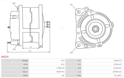 Alternator Alfa Romeo 75 · Fiat CROMA · Lancia THEMA