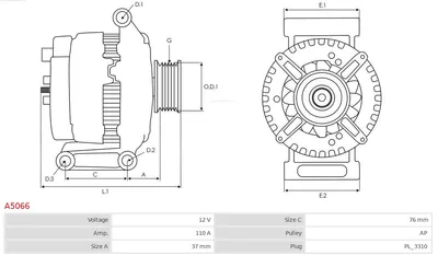 Alternator Mazda MPV II