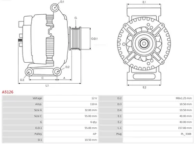 Alternator Subaru FORESTER · Subaru XV · Subaru IMPREZA Saloon