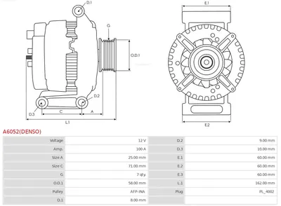 Alternator Toyota AVENSIS Saloon · Toyota AVENSIS Estate · Toyota AVENSIS