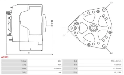 Alternator Toyota HIACE IV Bus · Toyota HIACE IV Van · Toyota HILUX V Pickup