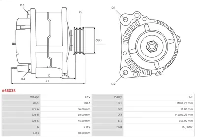 Alternator Toyota PREVIA II · Toyota RAV 4 II · Toyota AVENSIS VERSO