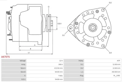 Alternator Alfa Romeo GIULIETTA · Fiat 500L · Fiat 500X