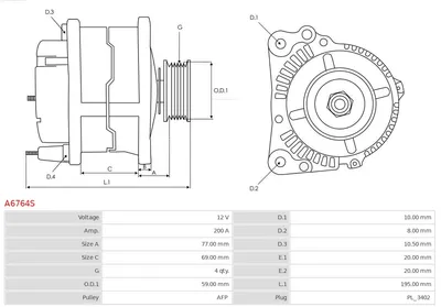 Alternator Ford Usa MUSTANG Coupe · Ford Usa MUSTANG Convertible