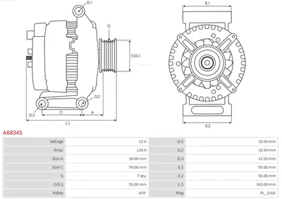 Alternator AS-PL A6834S