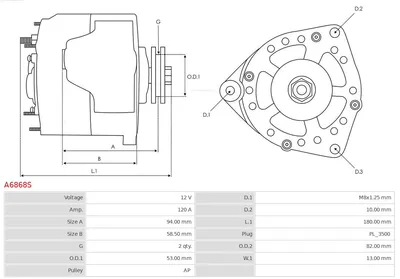 Alternator AS-PL A6868S