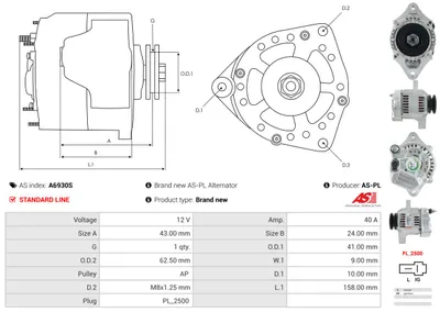 Alternator Daihatsu CUORE IV · Daihatsu CUORE II · Daihatsu HIJET Van