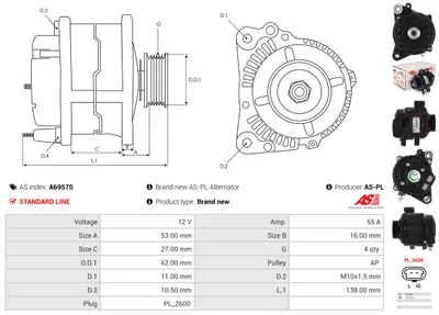 Alternator AS-PL A6957S