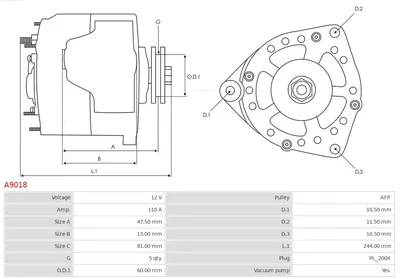 Alternator Hyundai H-1 / STAREX Bus · Hyundai H-1 Van · Hyundai TERRACAN