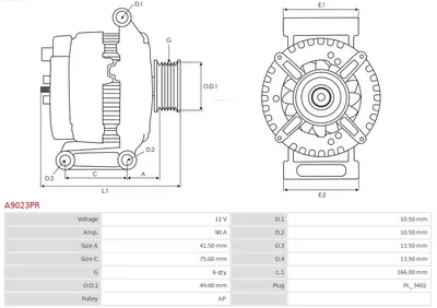 Alternator Ford KA · Ford FOCUS I · Ford FIESTA V