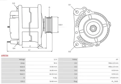 Alternator Skoda FAVORIT · Skoda FELICIA I · Skoda FELICIA I Estate