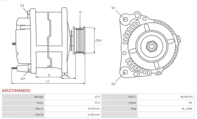 Alternator Mitsubishi COLT II · Mitsubishi COLT III · Mitsubishi COLT IV