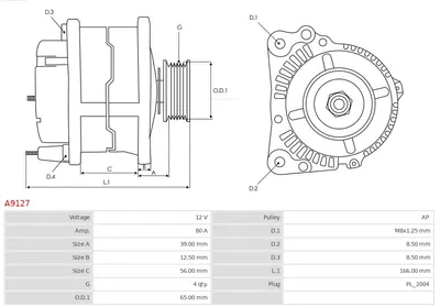 Alternator Mitsubishi COLT II · Mitsubishi COLT III · Mitsubishi COLT IV