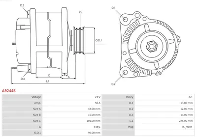 Alternator AS-PL A9244S
