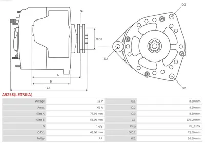 Alternator Audi 100 C2 Saloon · Audi 100 C3 Saloon · Audi 80 B1 Saloon