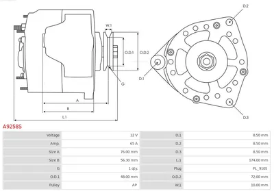 Alternator Audi 100 C2 Saloon · Audi 100 C3 Saloon · Audi 80 B1 Saloon
