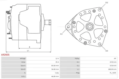 Alternator AS-PL A9260S