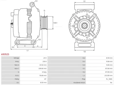 Alternator AS-PL A9352S