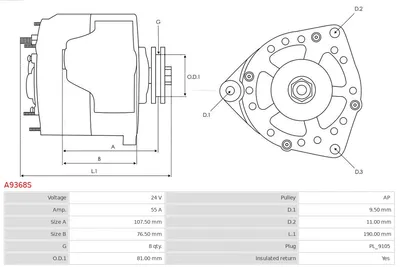 Alternator AS-PL A9368S