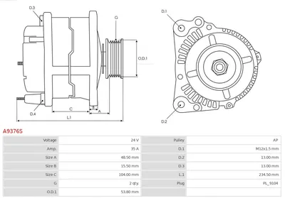Alternator AS-PL A9376S
