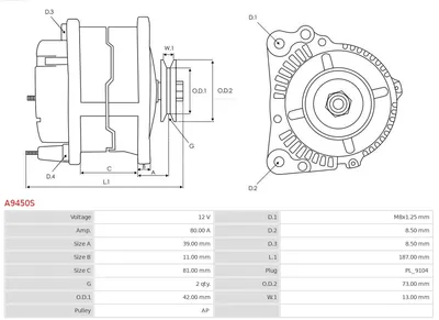 Alternator AS-PL A9450S